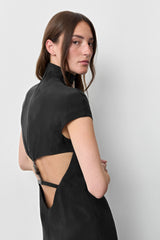 Zinna Black Backless Dress | Miista | Designed & Handmade in Europe