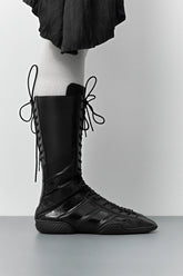 Imogen Black Lace Sneaker Boots | Miista | Designed & Handmade in Europe