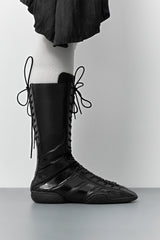 Imogen Black Lace Sneaker Boots | Miista | Designed & Handmade in Europe