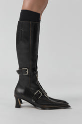 Eliya Boots - Brown Brush Off Leather | Miista | Designed & Handmade in Europe