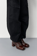 Cass Brown Patent Boots | Designed & Handmade in Europe