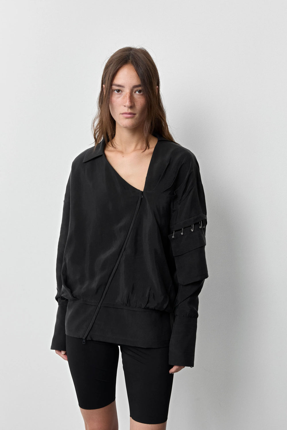 Noxi Black Asymmetric Jacket | Miista | Designed & Handmade in Europe