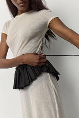 Vanny Black Poplin Ruffle | Miista | Designed & Handmade in Europe