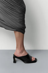 Sonali Black Asymmetric Sandals | Miista | Designed & Handmade in Europe