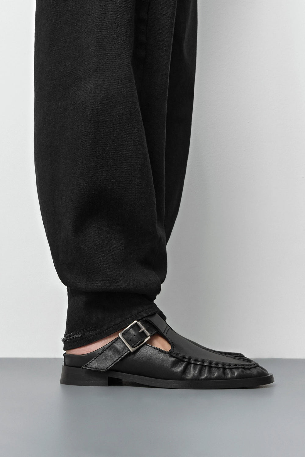 Gianna Black Buckled Mules | Miista | Designed & Handmade in Europe