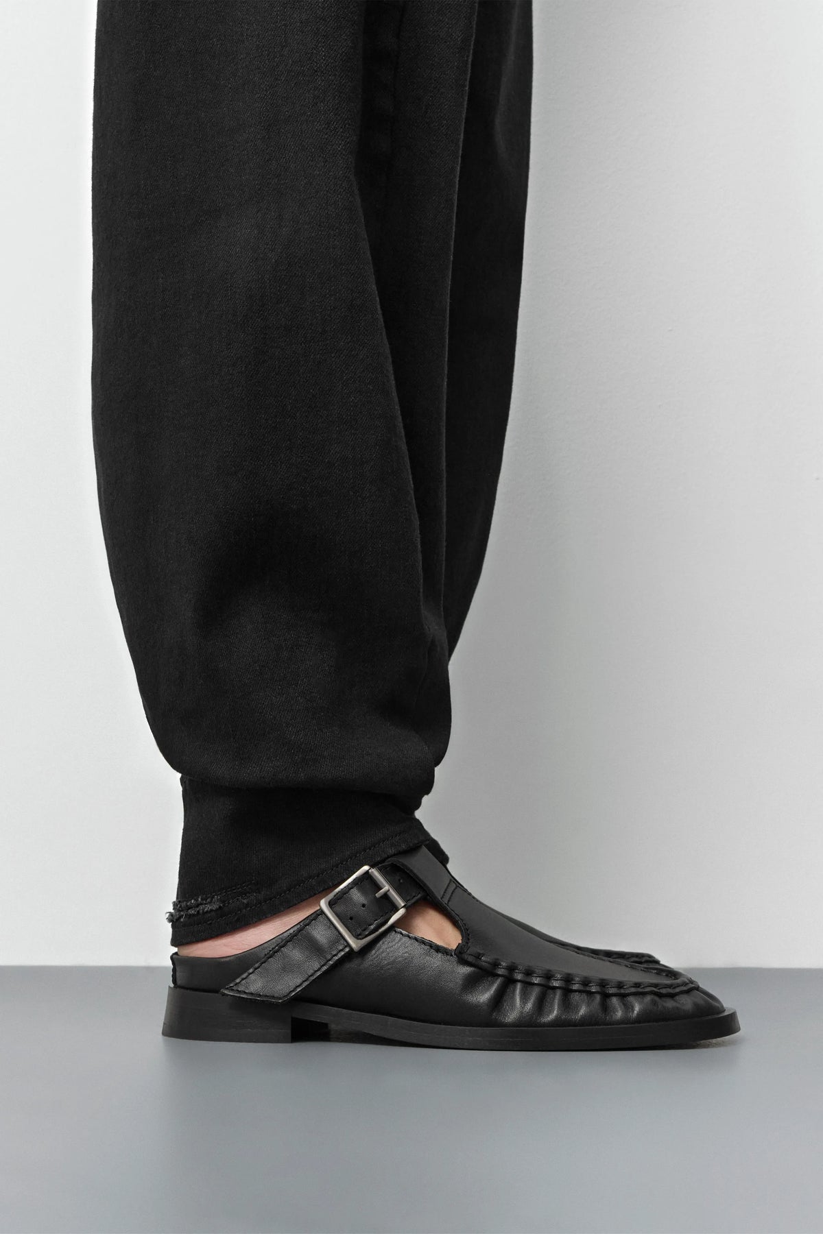 Gianna Black Buckled Mules | Miista | Designed & Handmade in Europe