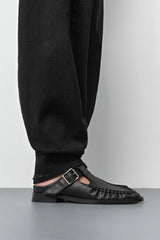 Gianna Black Buckled Mules | Miista | Designed & Handmade in Europe