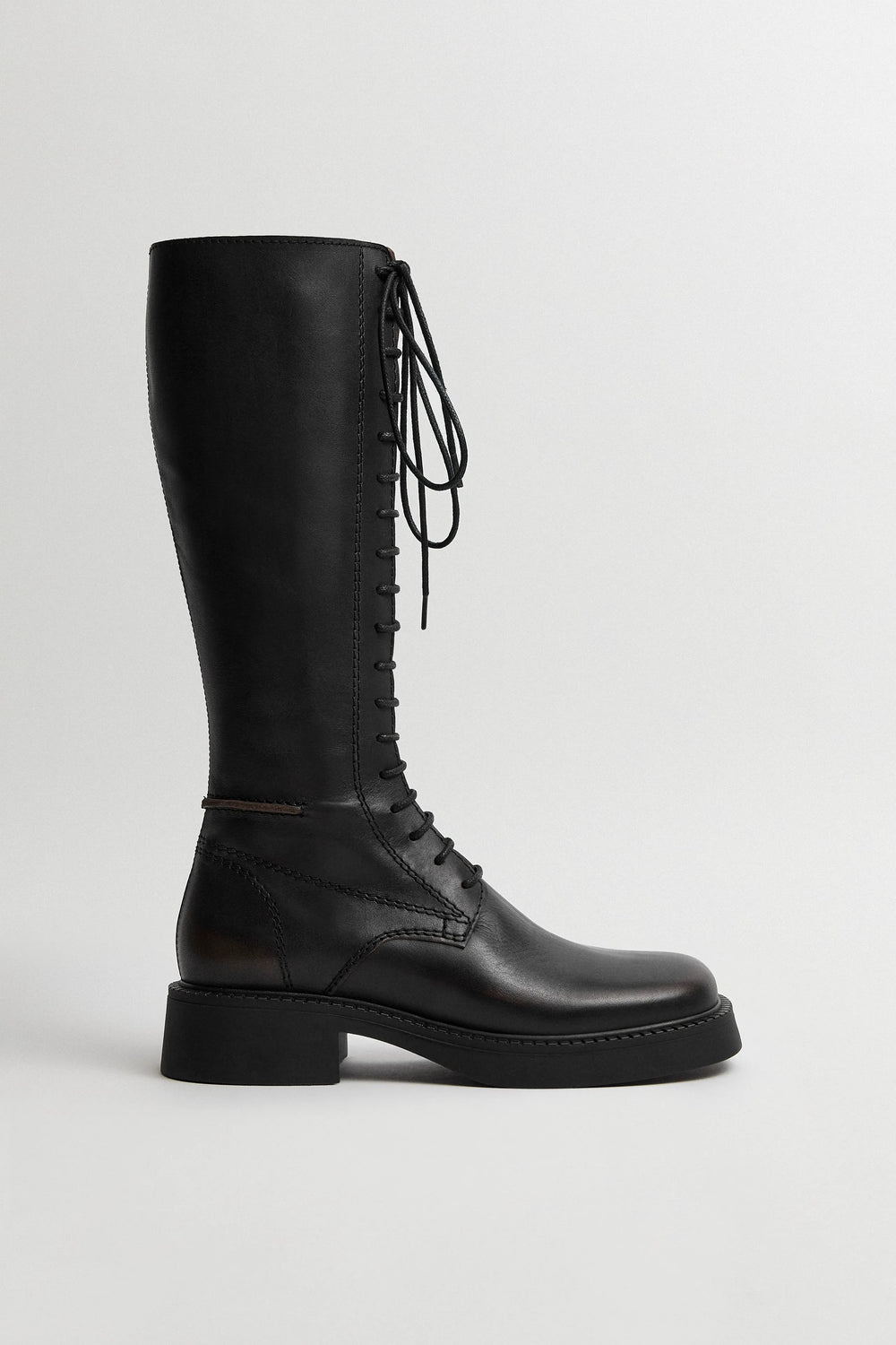 Abrama Brushed Brown Tall Boots | Miista | Designed & Handmade in Europe