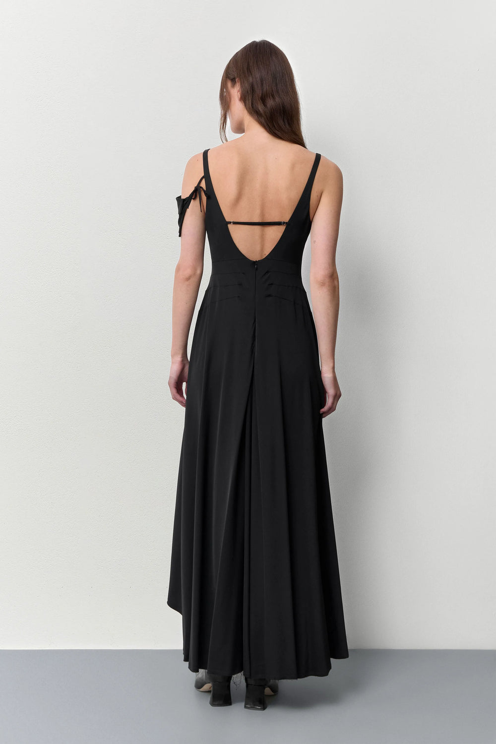 Rekka Black Long Dress | Miista | Designed & Handmade in Europe