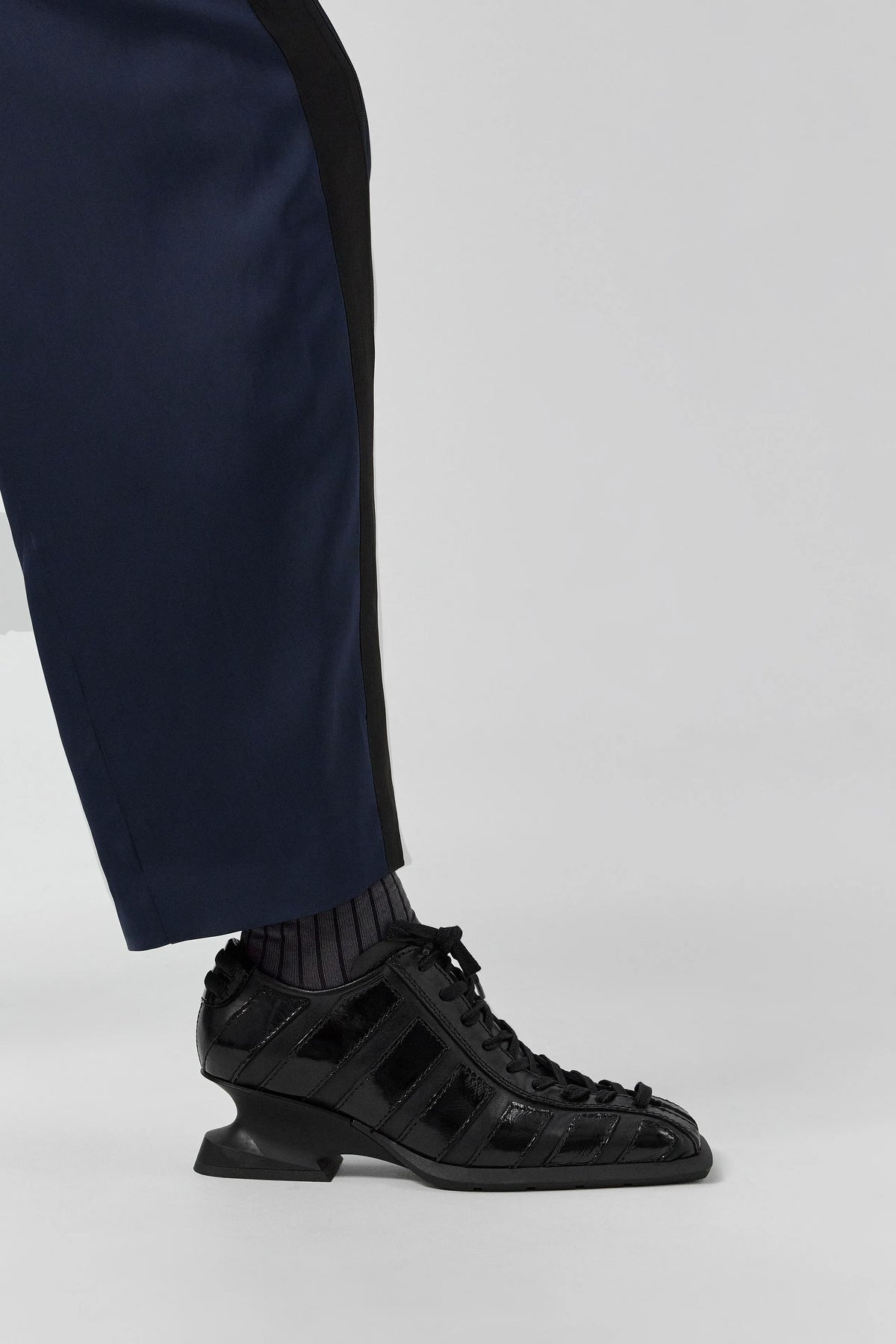 Goldie Black Wedge Sneakers | Miista | Designed & Handmade in Europe