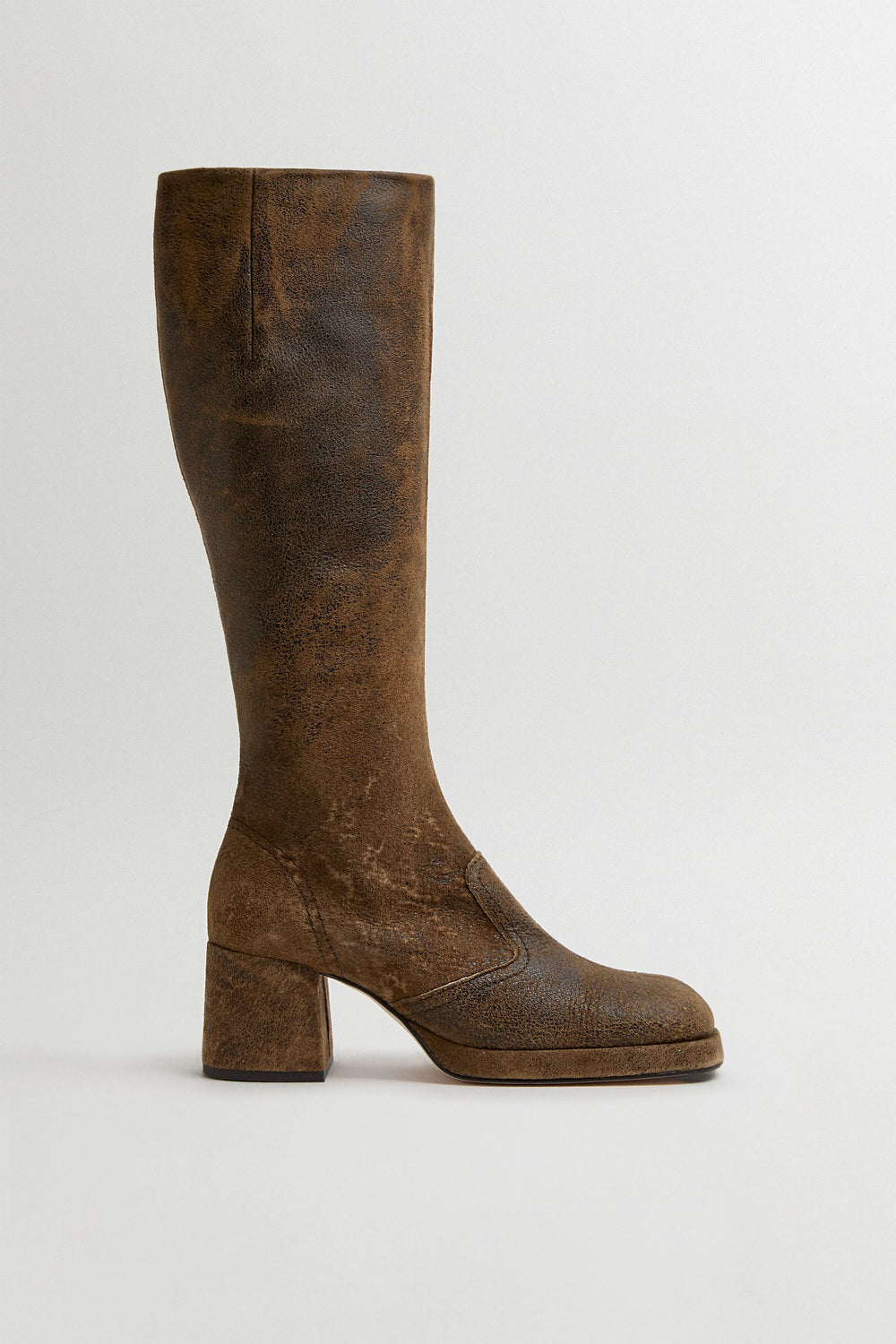 Donna Broken Brown Tall Boots | Miista | Designed & Handmade in Europe