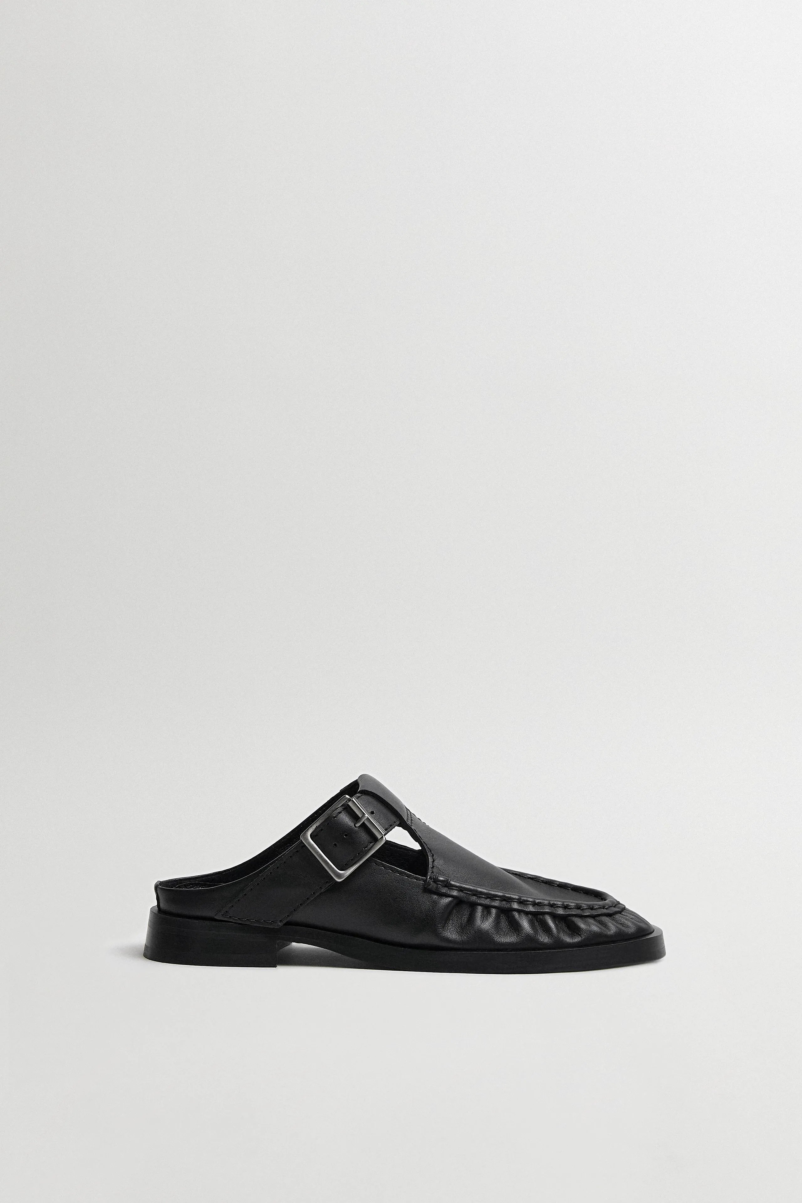 Gianna Black Buckled Mules | Miista | Designed & Handmade in Europe