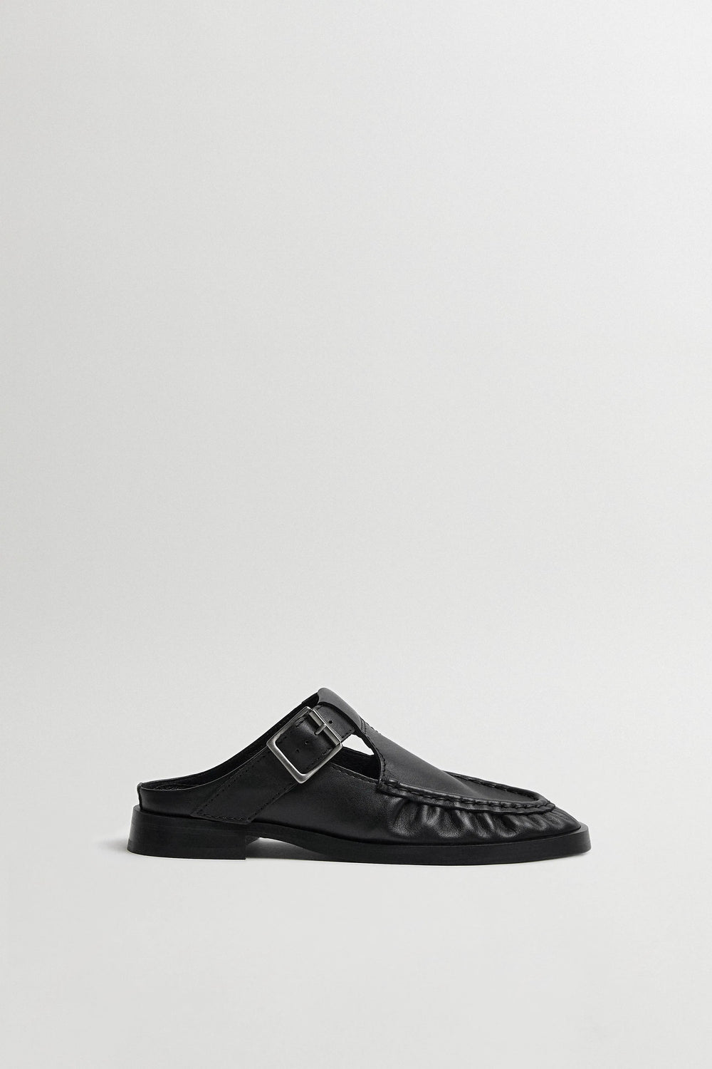 Gianna Black Buckled Mules | Miista | Designed & Handmade in Europe