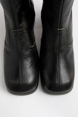 Donna Boots -  Black Brush Off Leather | Miista | Designed & Handmade in Europe