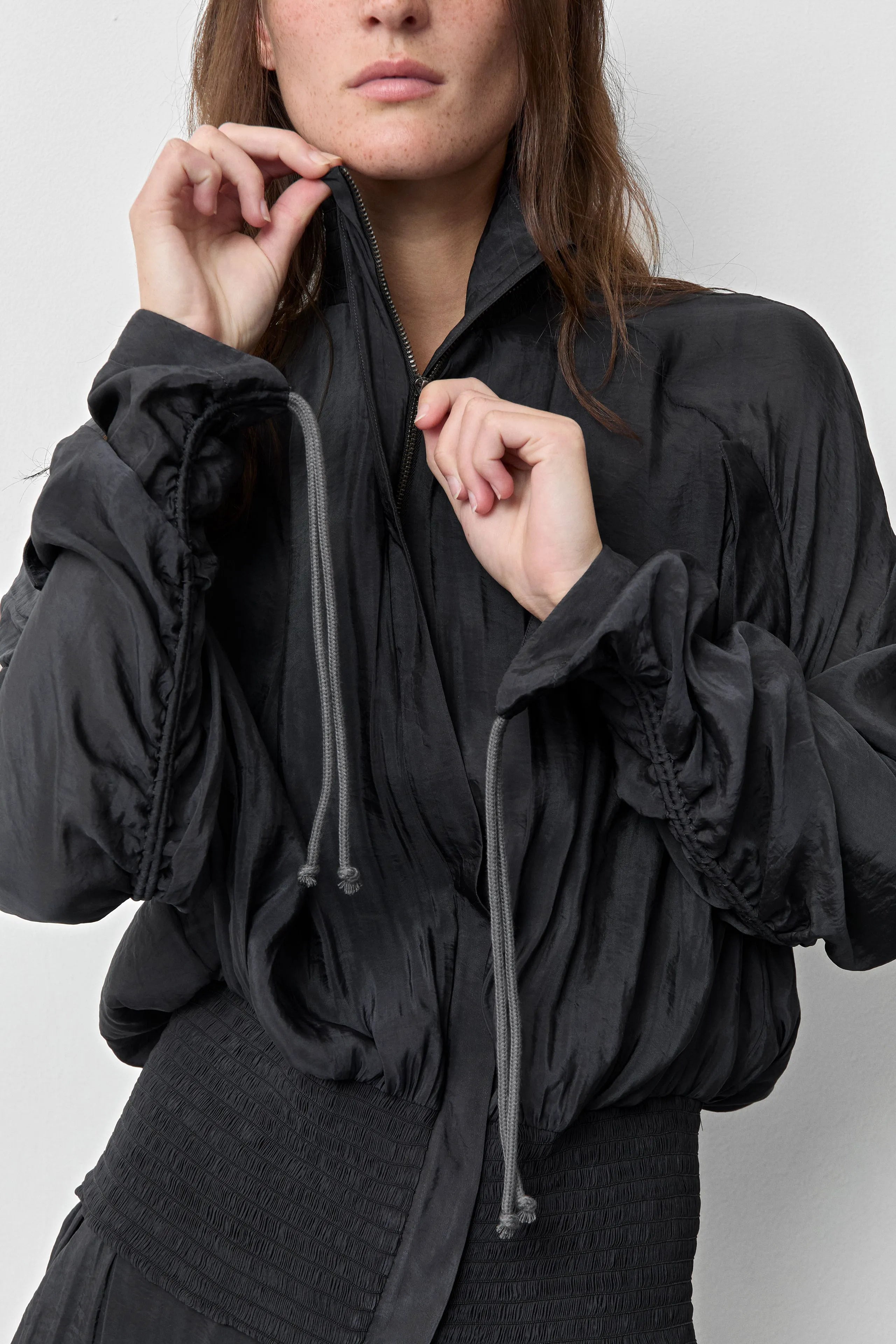 Mylla Black Zip Jacket | Miista | Designed & Handmade in Europe