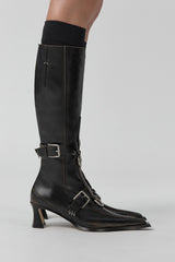 Eliya Boots - Brown Brush Off Leather | Miista | Designed & Handmade in Europe