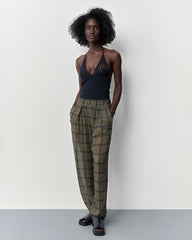 Tessan Georgette Check Trousers | Miista | Designed & Handmade in Europe