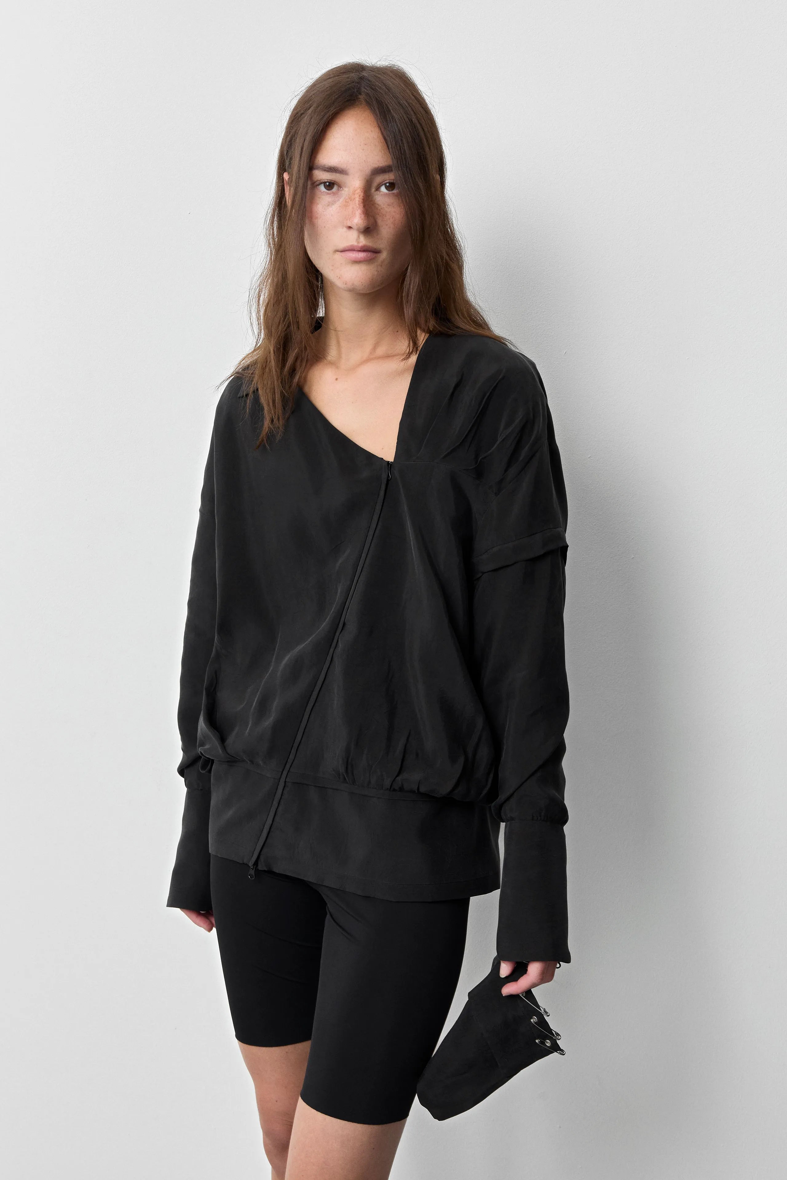 Noxi Black Asymmetric Jacket | Miista | Designed & Handmade in Europe