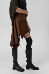 Lupe Wrapped Leather Skirt | Miista | Designed & Handmade in Europe