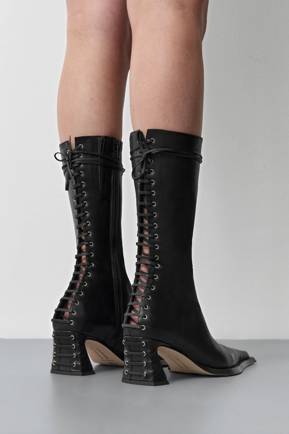 Shelley Black Back Lace Boots | Miista | Designed & Handmade in Europe