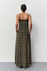 Kelemi Georgette Check Dress | Miista | Designed & Handmade in Europe