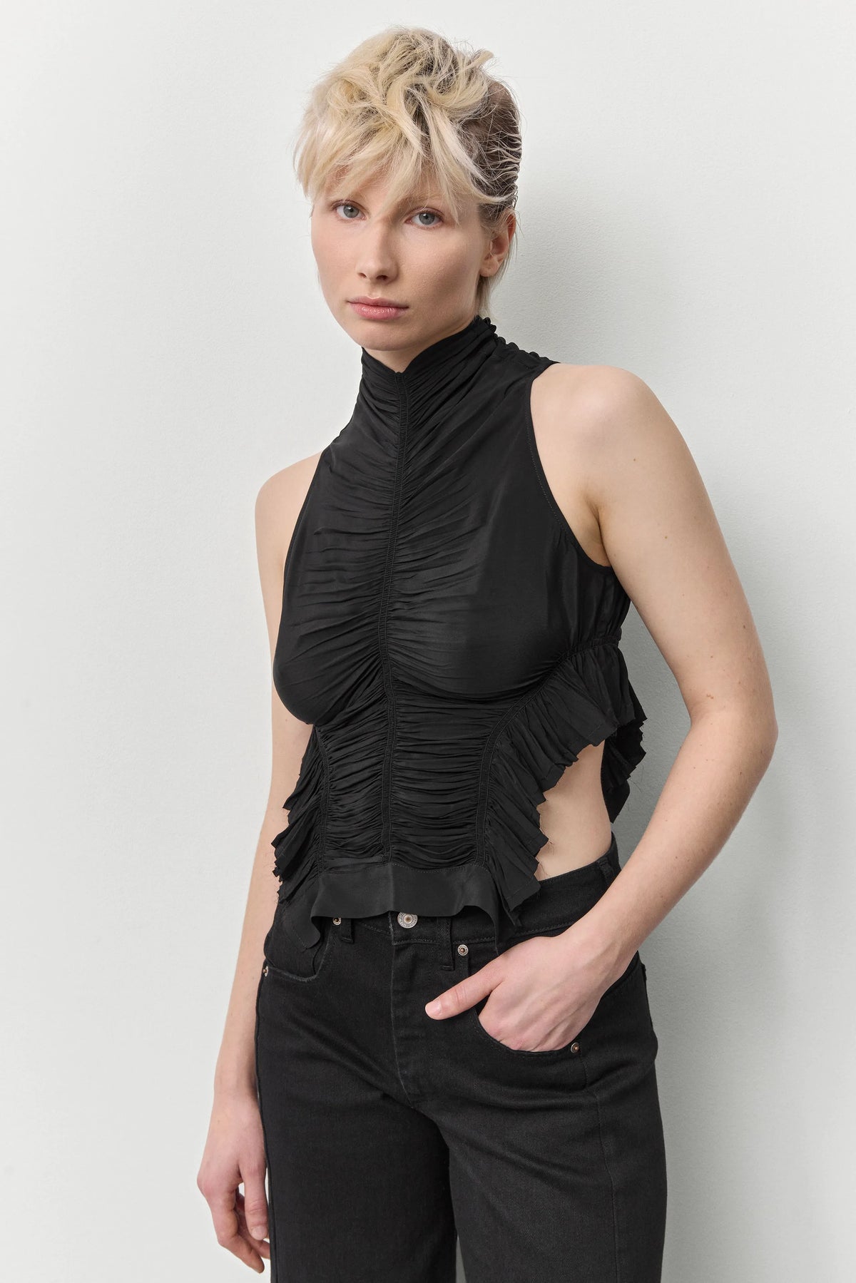Tane Black Top | Miista | Designed & Handmade in Europe