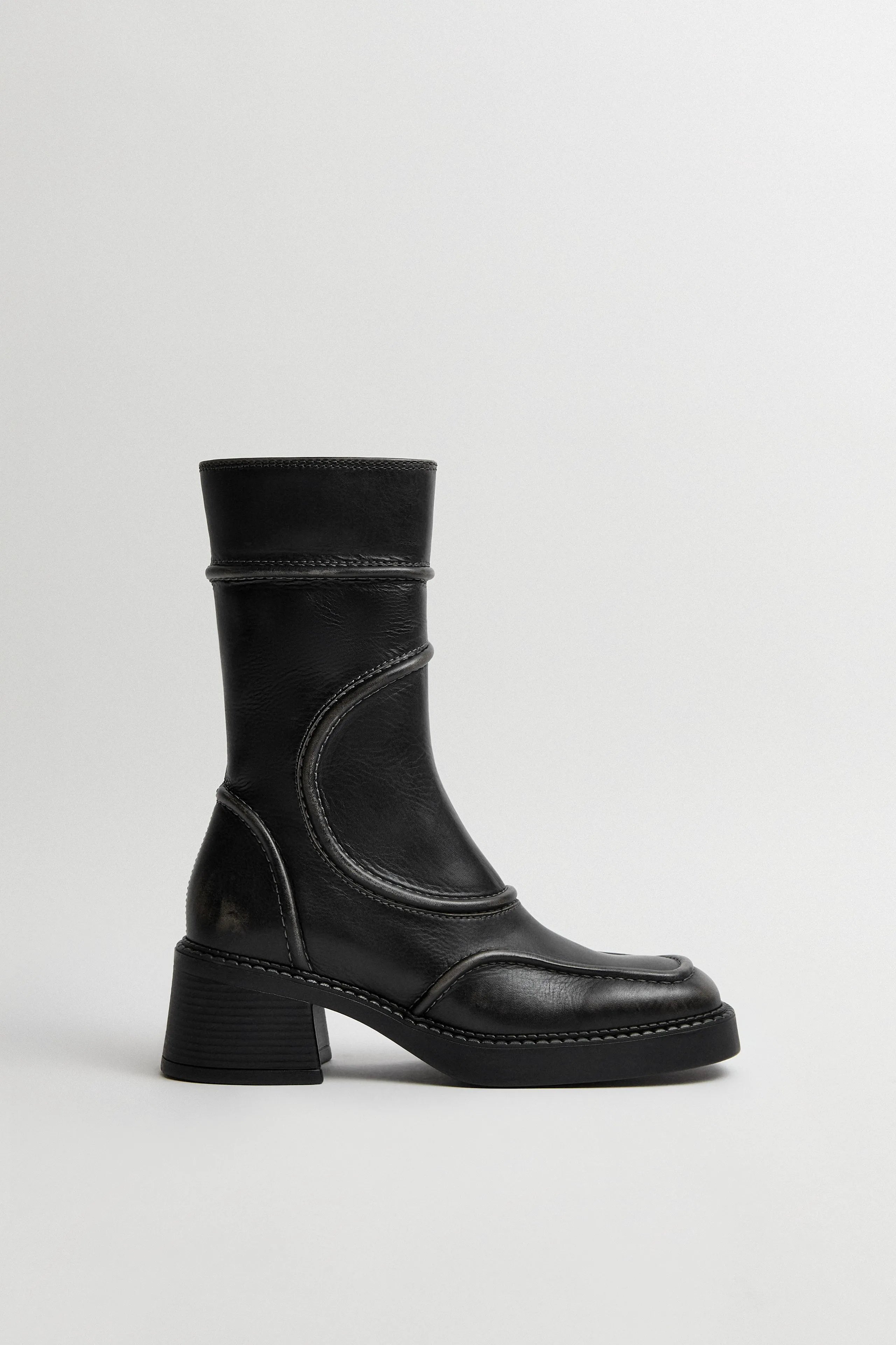 Malene Brushed Grey Ankle Boots | Miista | Designed & Handmade in Europe