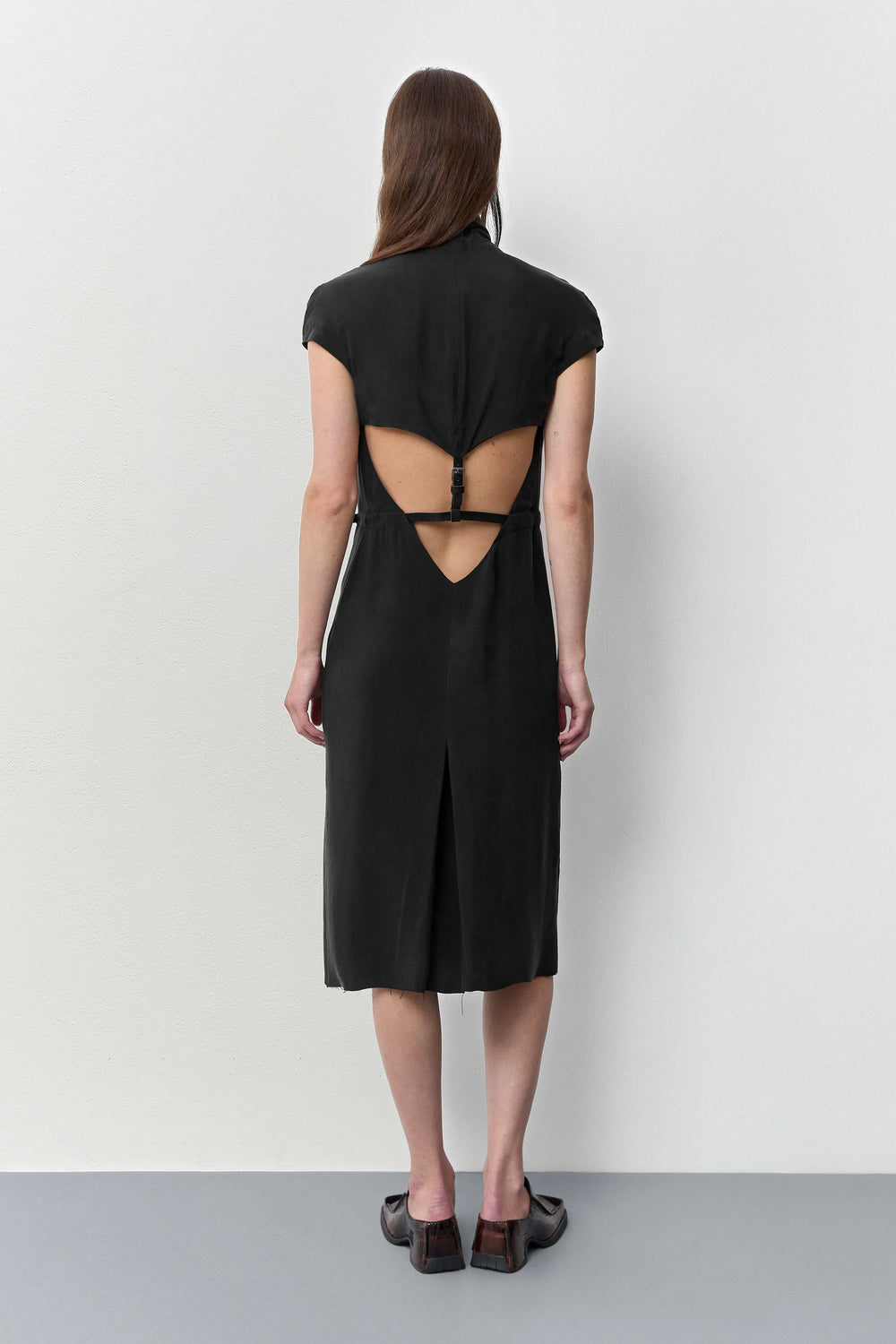 Zinna Black Backless Dress | Miista | Designed & Handmade in Europe