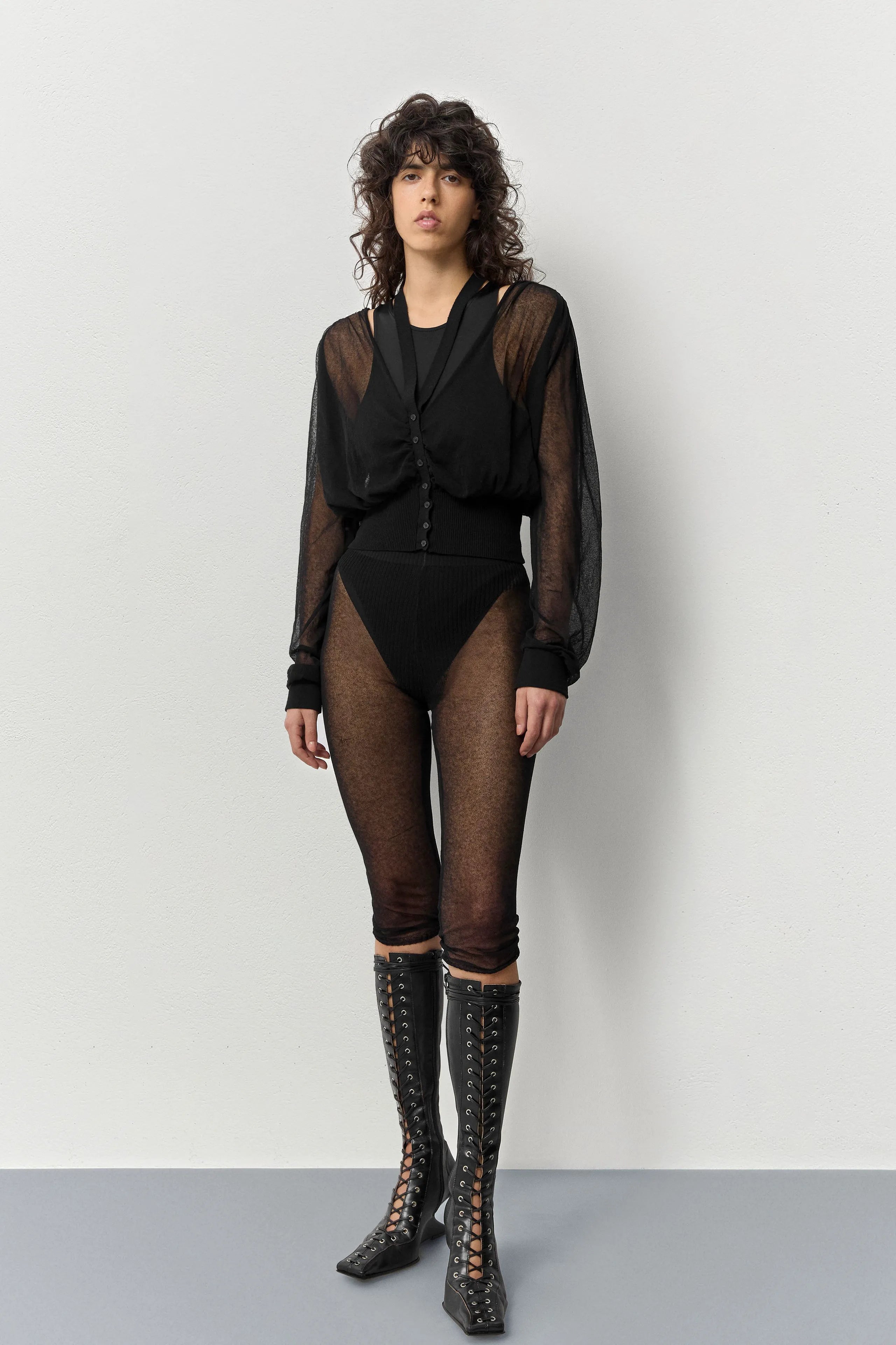 Amber Black Knit Cardigan | Miista | Designed & Handmade in Europe