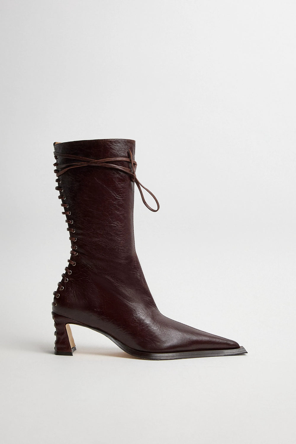Shelley Brown Back Lace Boots | Miista | Designed & Handmade in Europe