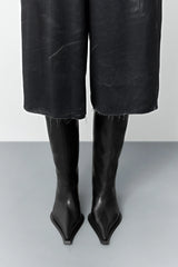 Charlene Black Back Belt Tall Boots | Miista | Designed & Handmade in Europe