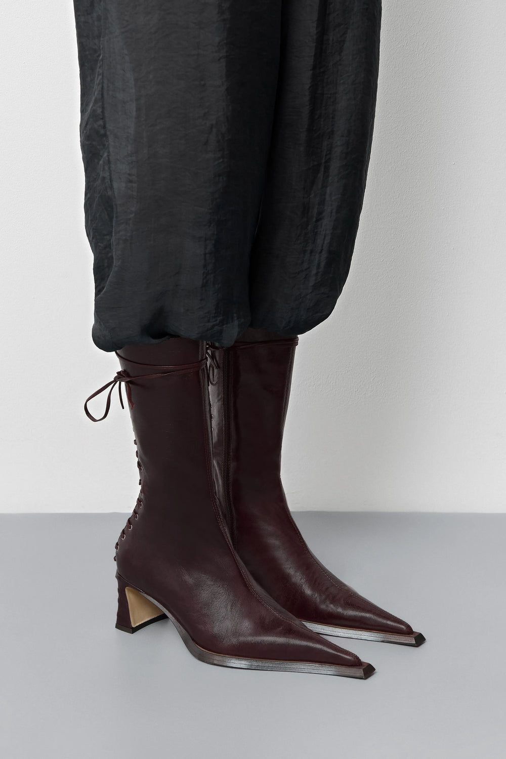 Shelley Brown Back Lace Boots | Miista | Designed & Handmade in Europe