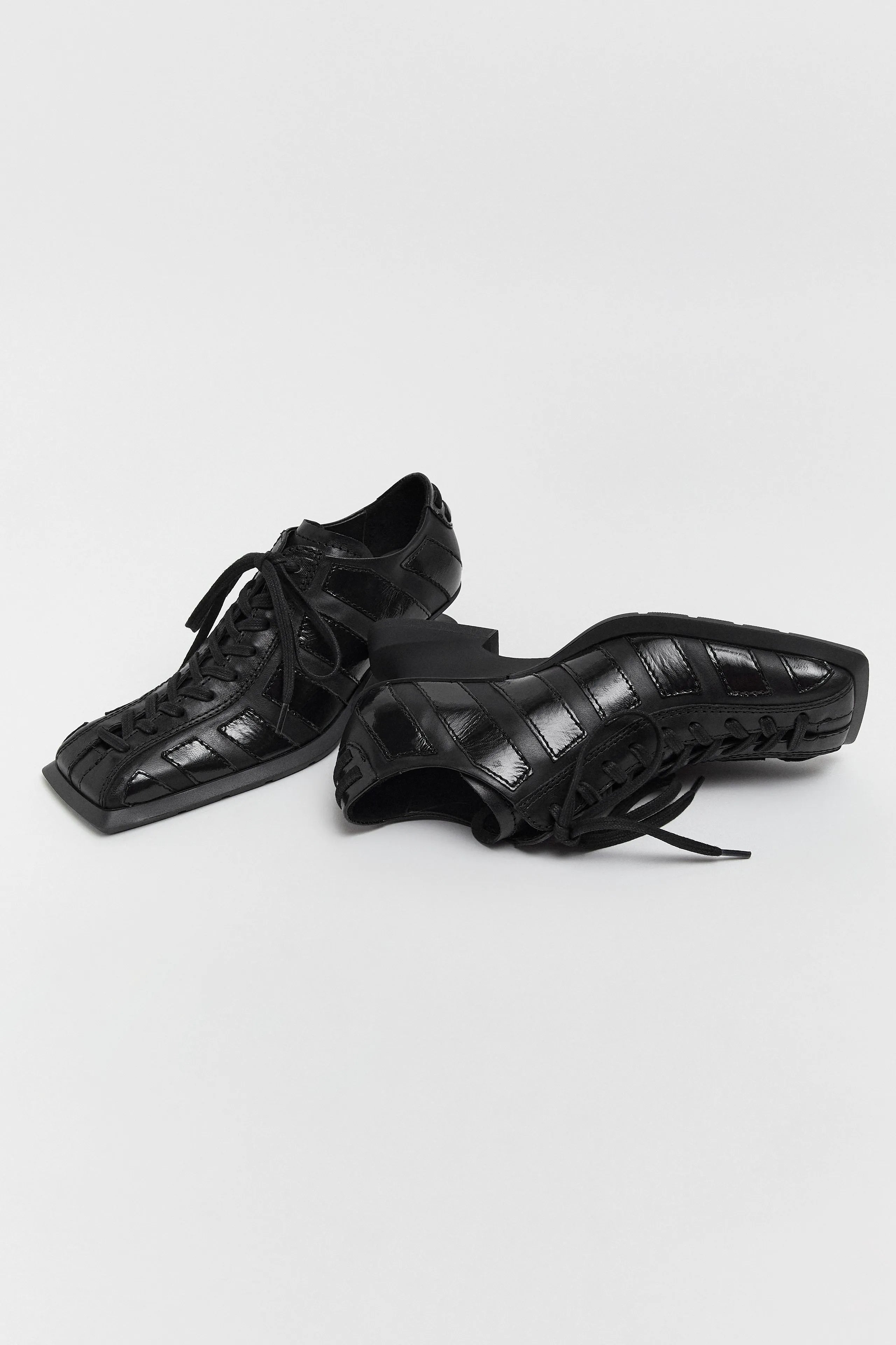 Goldie Black Wedge Sneakers | Miista | Designed & Handmade in Europe