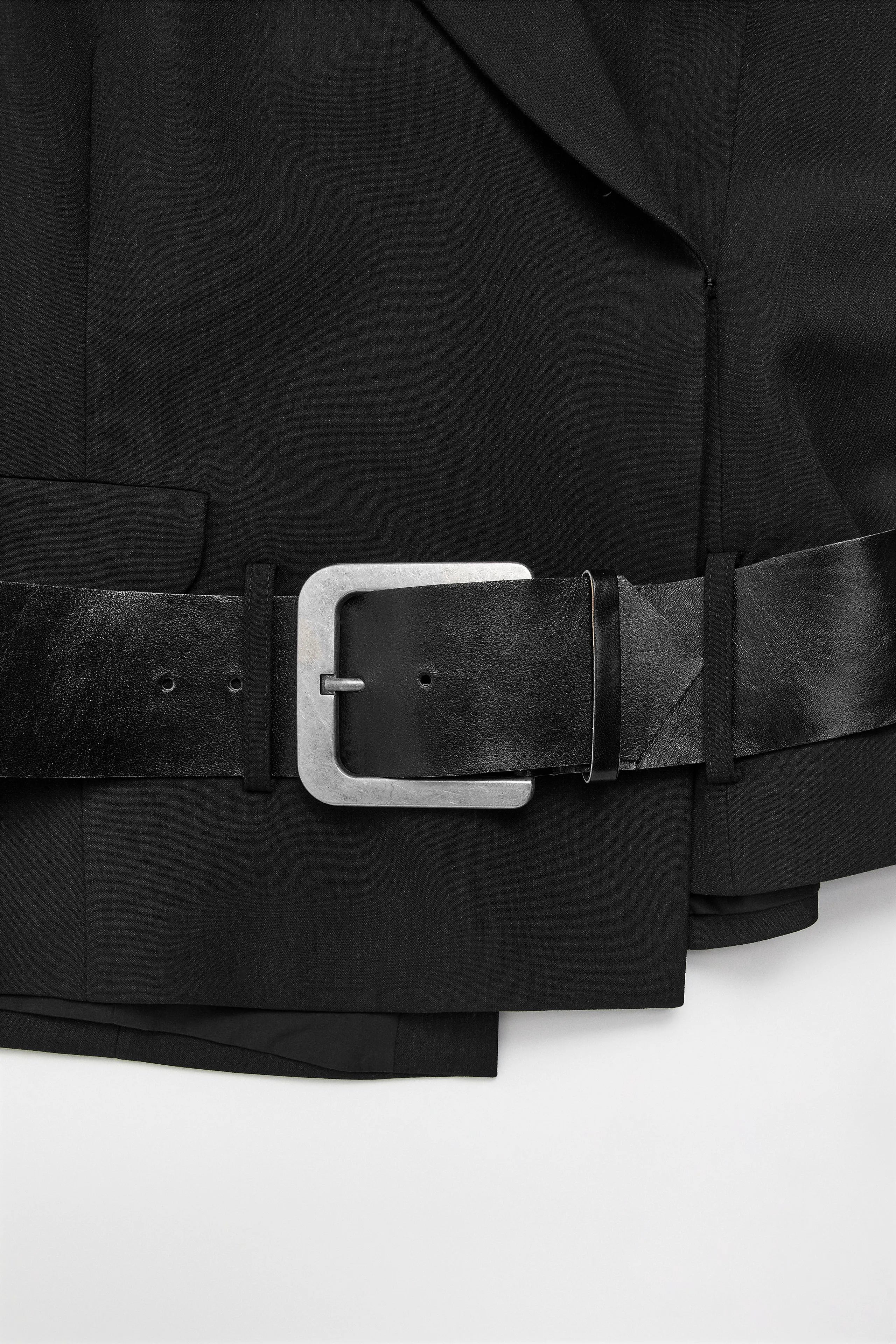 Hester Black Belt Blazer Jacket | Miista | Designed & Handmade in Europe