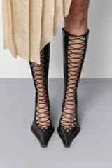 Melinda Black Tall Boots | Miista | Designed & Handmade in Europe
