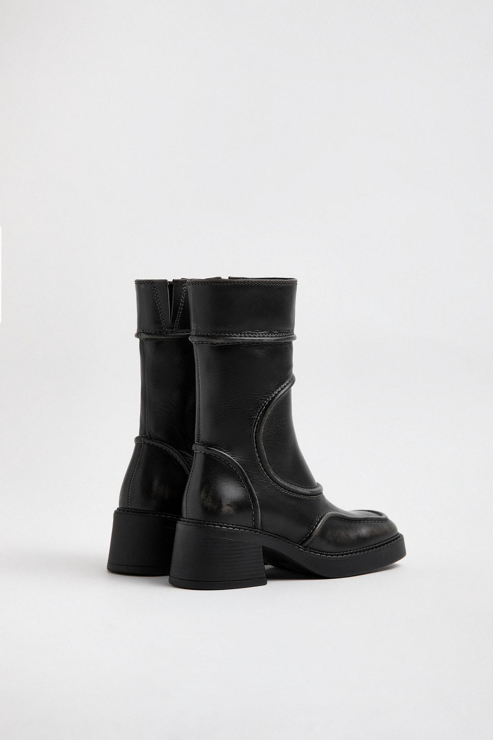 Malene Brushed Grey Ankle Boots | Miista | Designed & Handmade in Europe