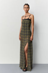 Kelemi Georgette Check Dress | Miista | Designed & Handmade in Europe