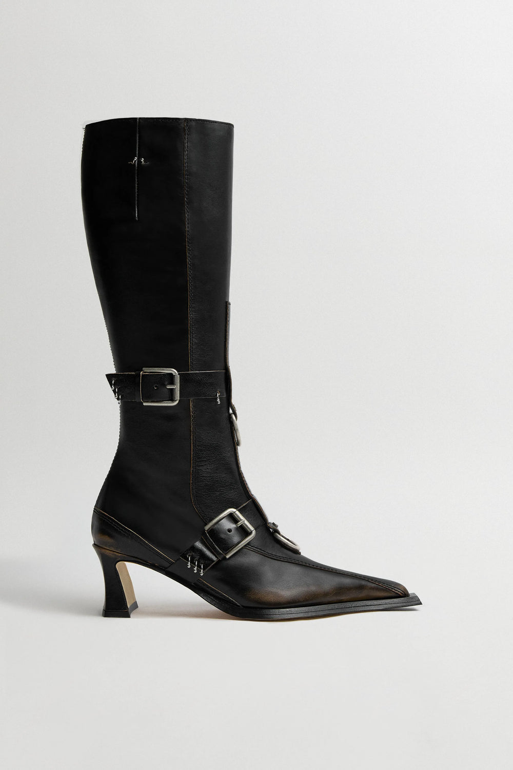 Eliya Boots - Brown Brush Off Leather | Miista | Designed & Handmade in Europe