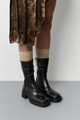 Malene Black & Brown Ankle Boots | Miista | Designed & Handmade in Europe