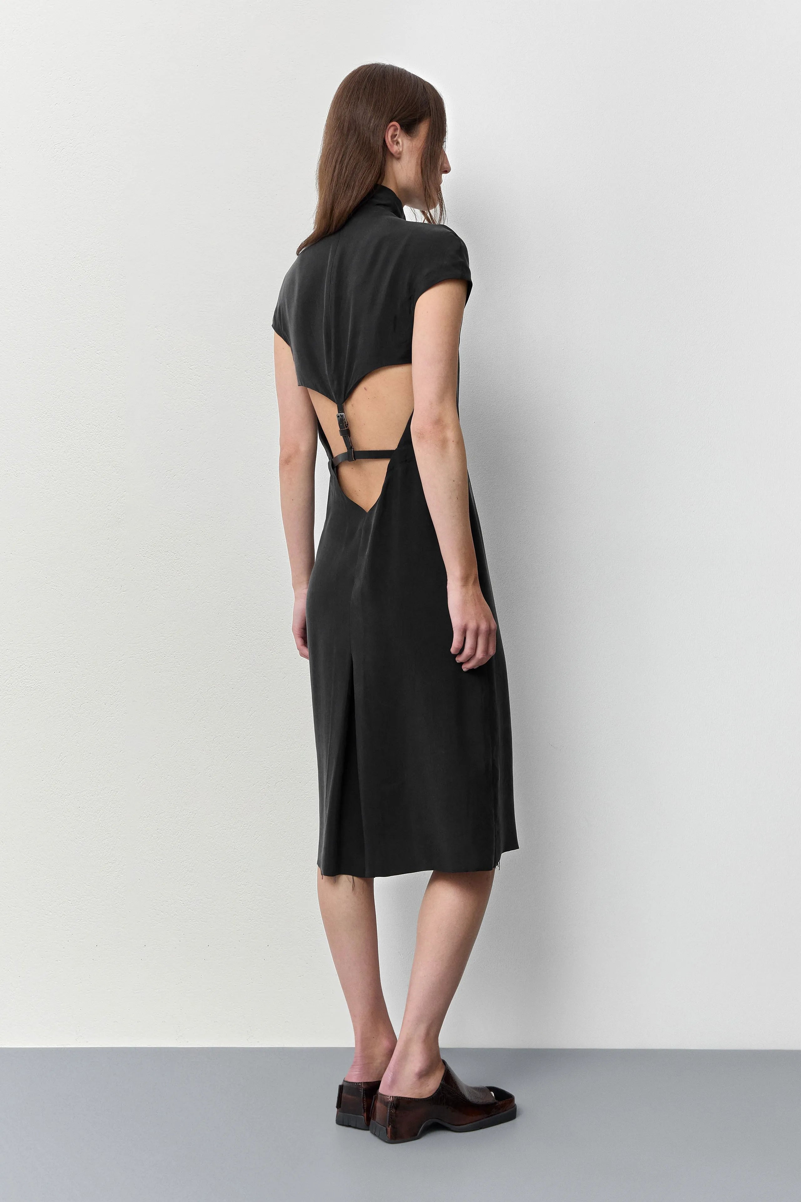 Zinna Black Backless Dress | Miista | Designed & Handmade in Europe