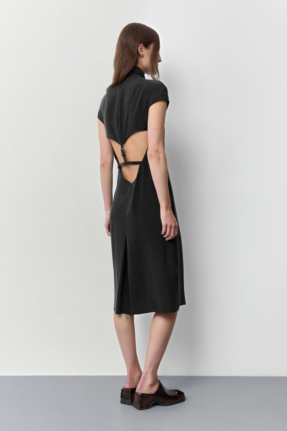 Zinna Black Backless Dress | Miista | Designed & Handmade in Europe