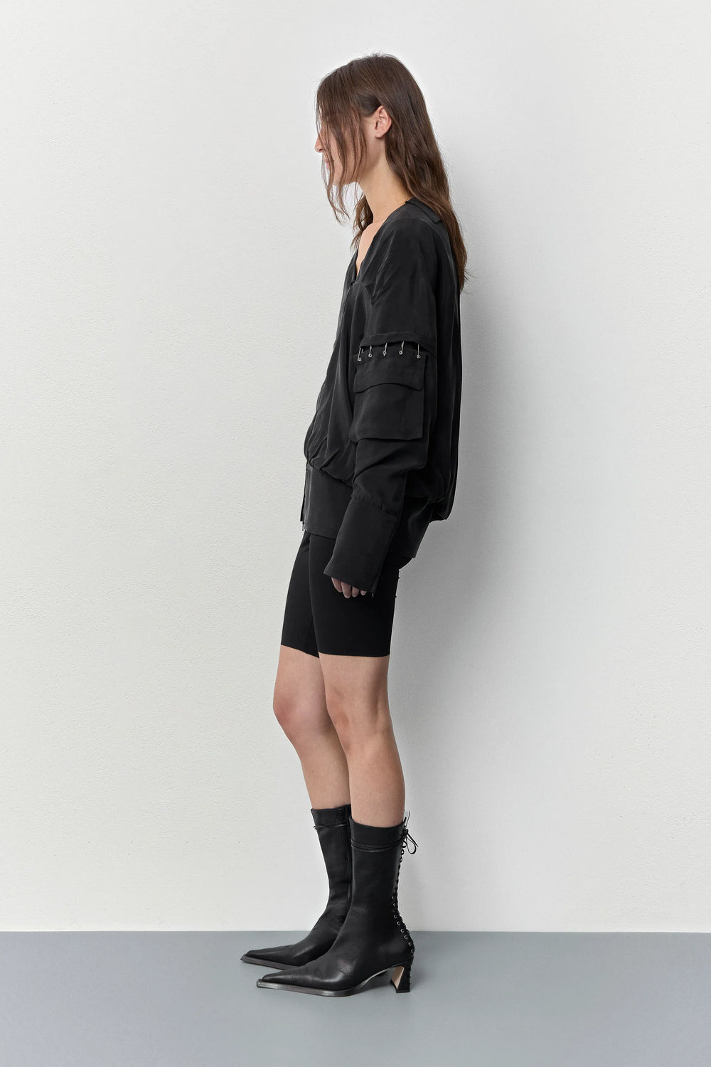 Noxi Black Asymmetric Jacket | Miista | Designed & Handmade in Europe