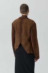 Steph Tan Wrapped Leather Jacket | Miista | Designed & Handmade in Europe