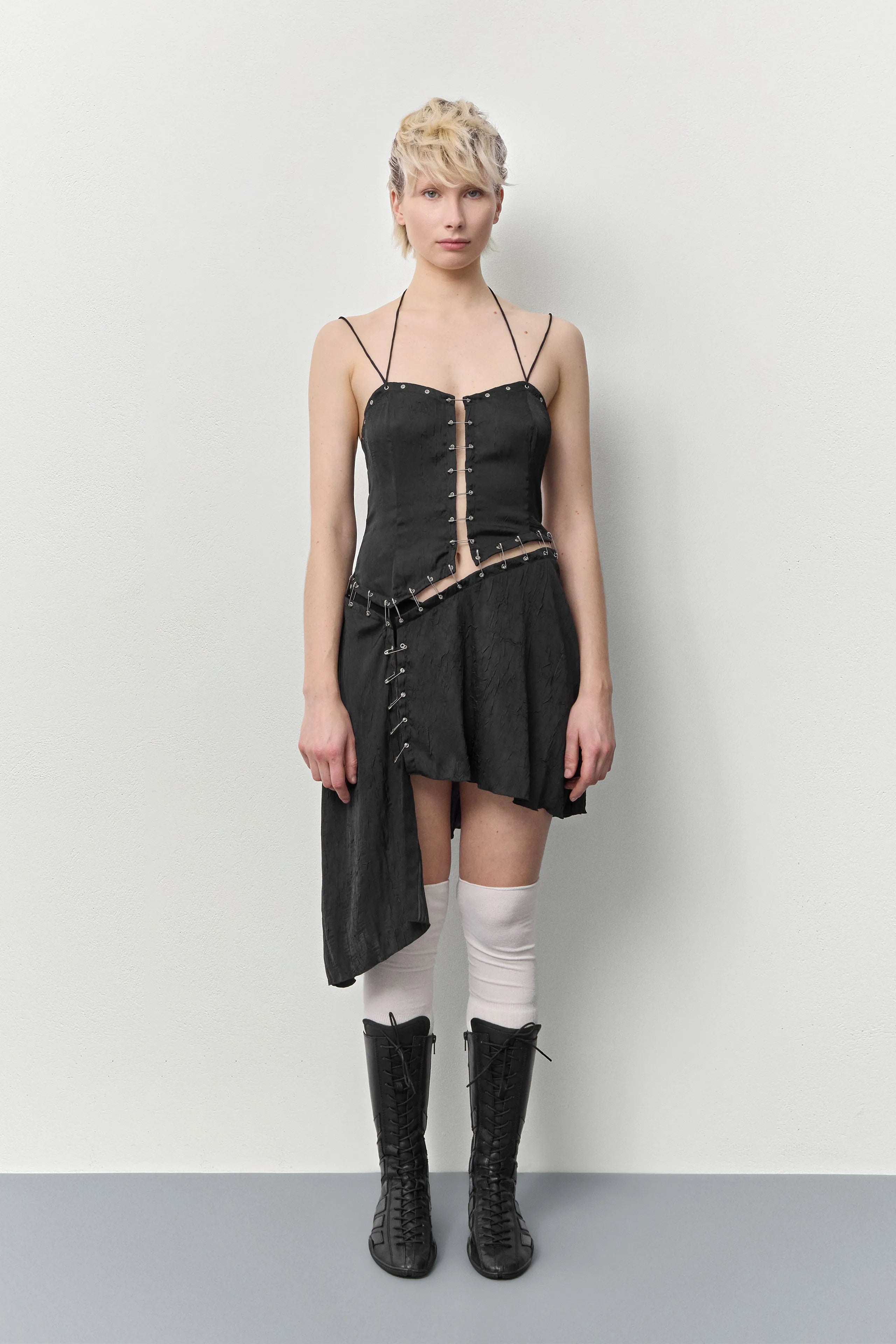 Imogen Black Lace Sneaker Boots | Miista | Designed & Handmade in Europe