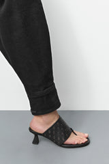 Cedella Black Eyelets Sandals | Miista | Designed & Handmade in Europe