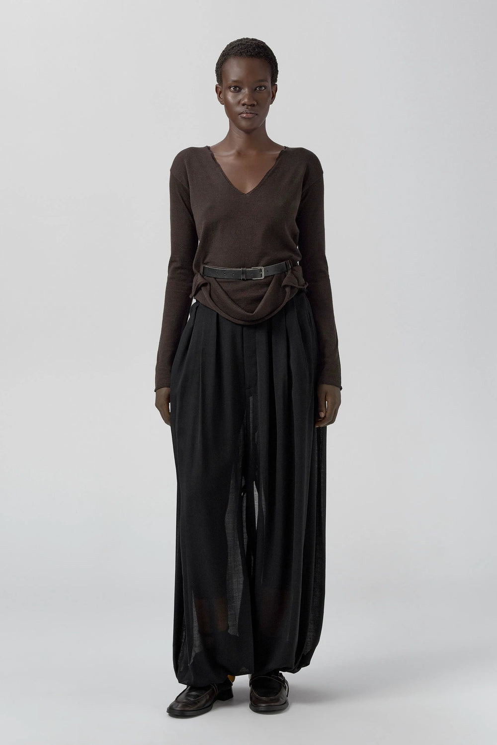 Yoko Jumper - Brown Extra Fine Merino Knit | Miista | Designed & Handmade in Europe