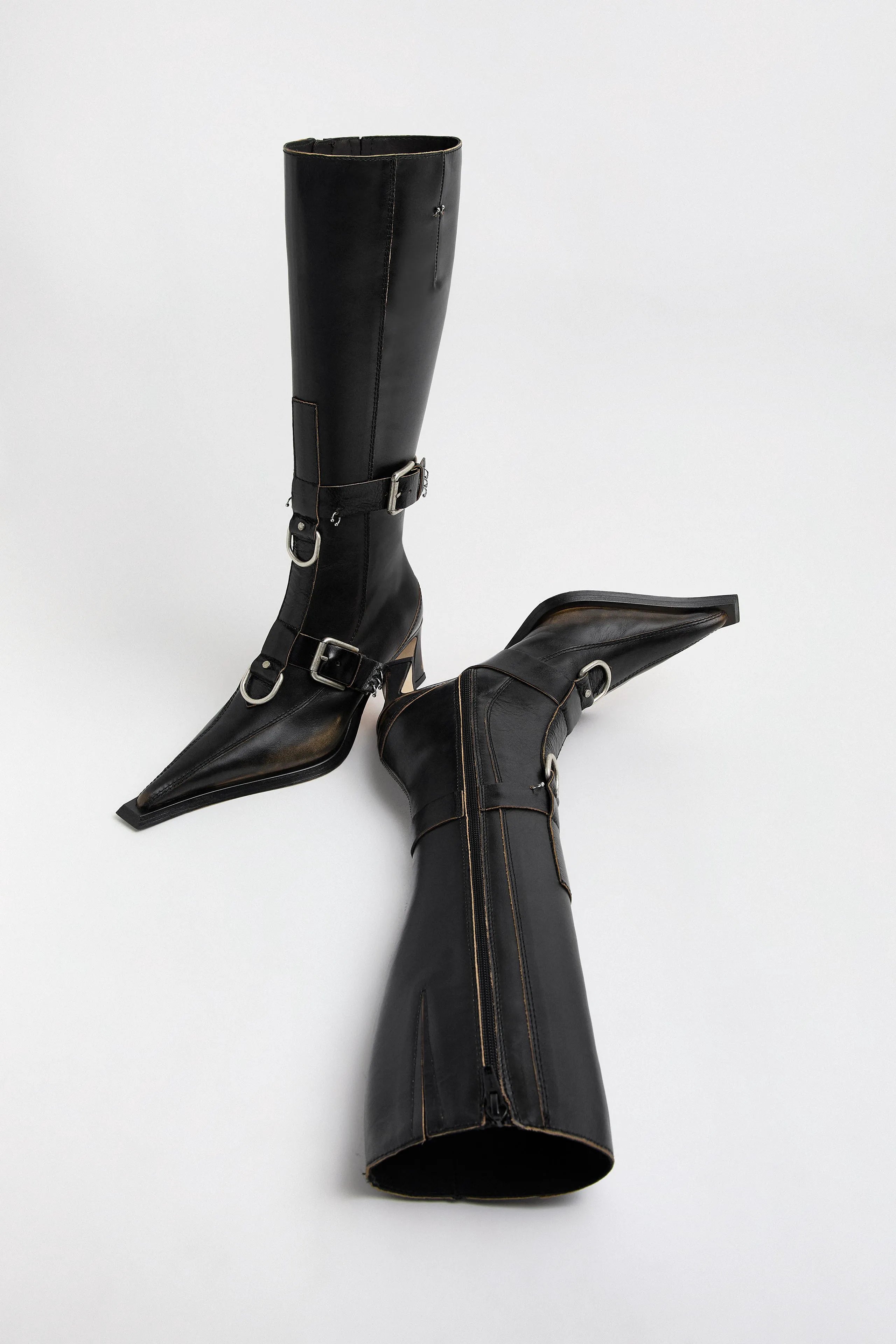 Eliya Boots - Brown Brush Off Leather | Miista | Designed & Handmade in Europe