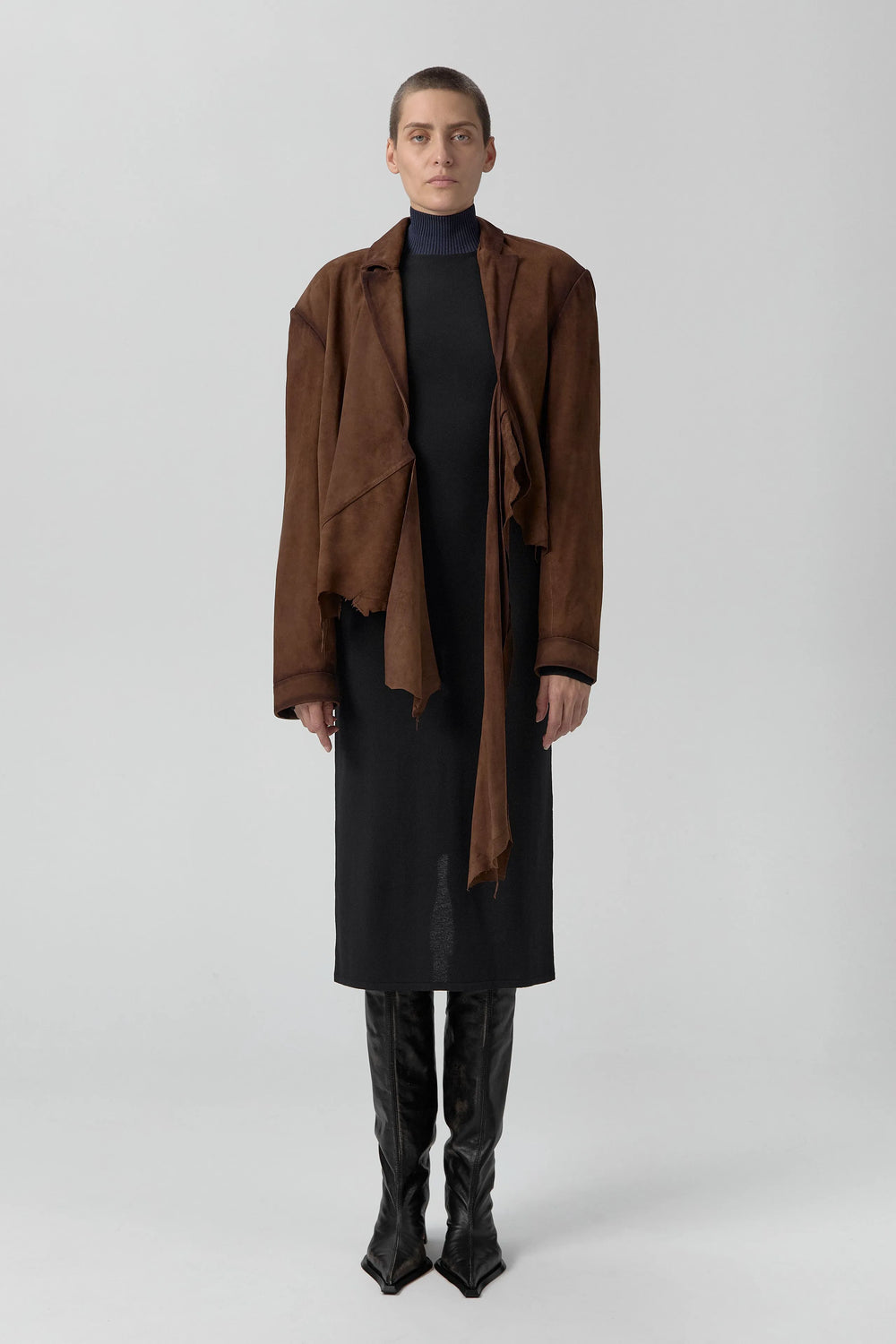 Steph Tan Wrapped Leather Jacket | Miista | Designed & Handmade in Europe