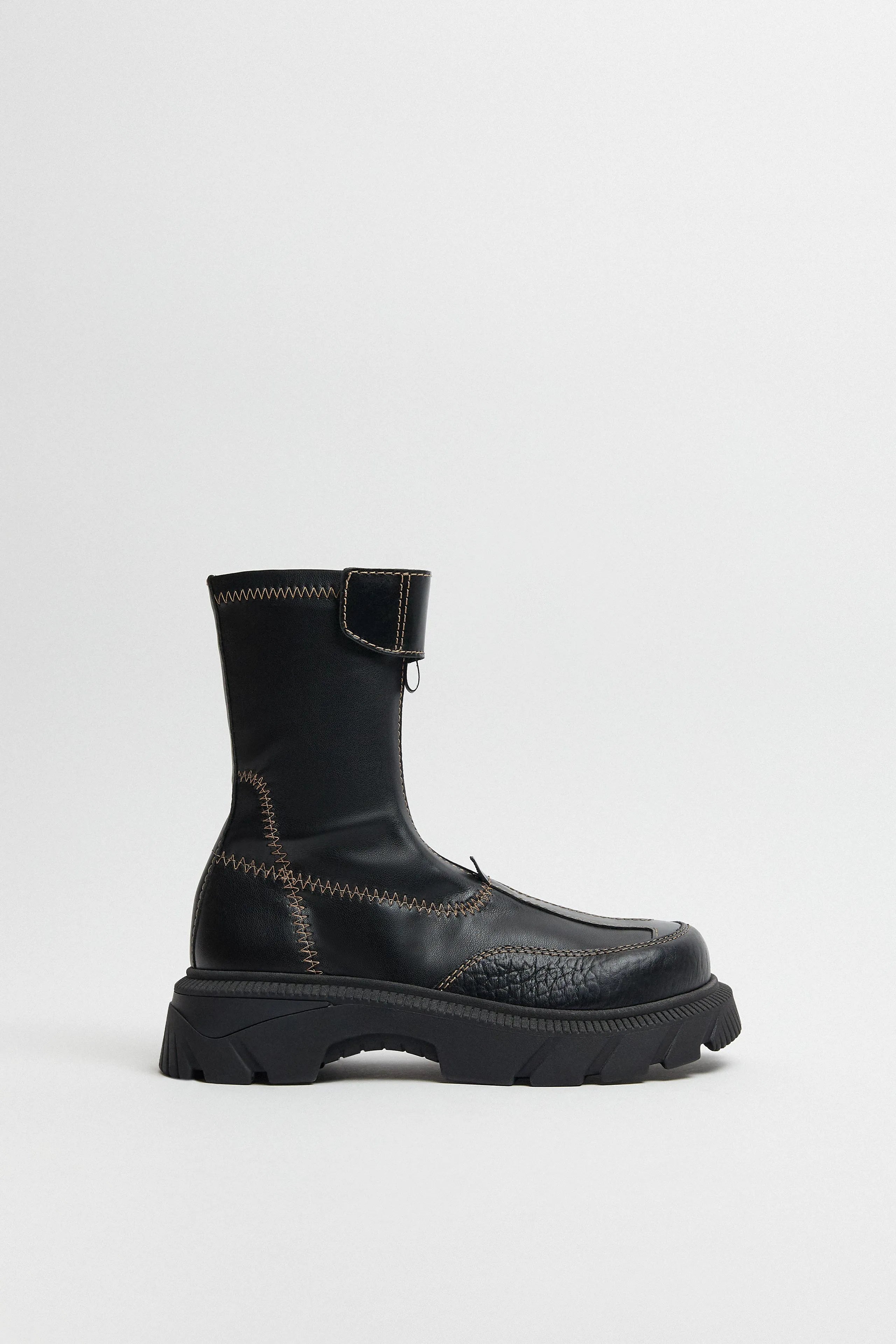 Danica Black/Beige Ankle Boots | Miista | Designed & Handmade in Europe