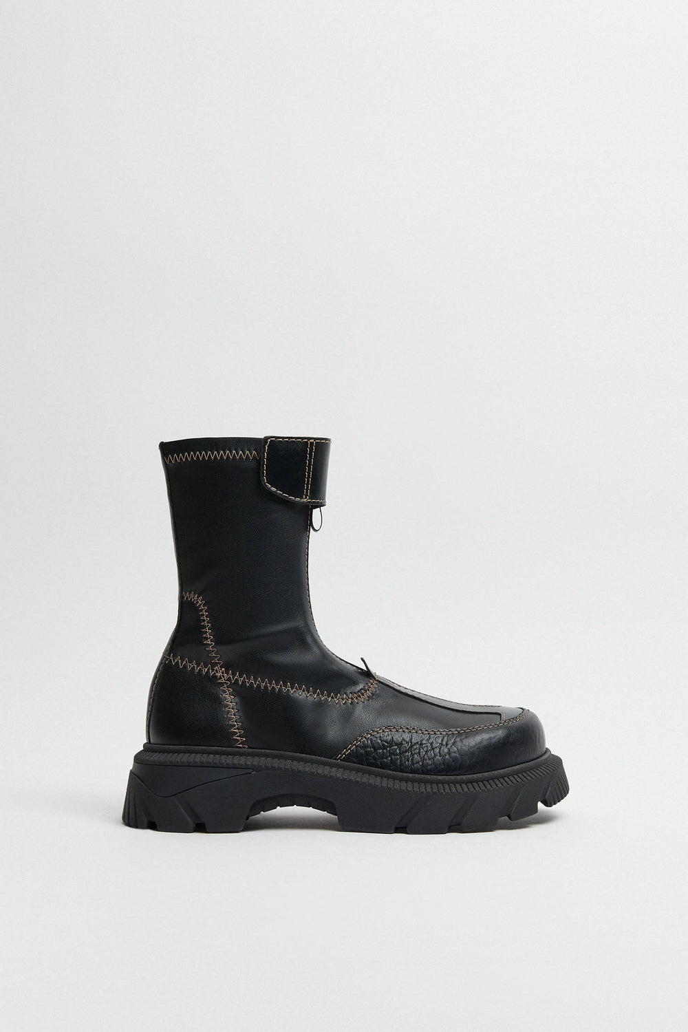 Danica Black/Beige Ankle Boots | Miista | Designed & Handmade in Europe